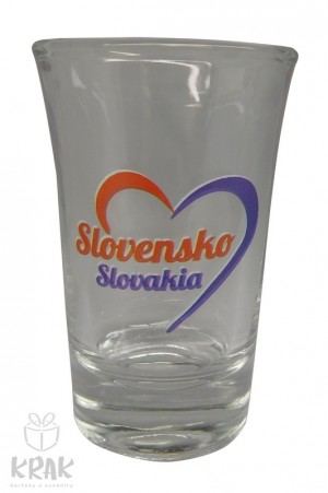 Štamperlík "Šalgo - číre sklo" - motív "Slovensko" - dekor 2 - sada 6 kusov - 2251-9