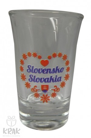 Štamperlík "Šalgo - číre sklo" - motív "Slovensko" - dekor 3 - sada 6 kusov - 2251-8