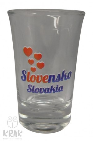 Štamperlík "Šalgo - číre sklo" - motív "Slovensko" - dekor 5 - sada 6 kusov - 2251-7