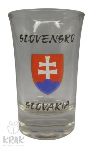 Štamperlík "Šalgo - číre sklo" - motív "Slovensko" - dekor 6 - sada 6 kusov - 2251-6