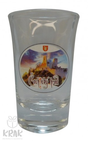 Štamperlík "Šalgo - číre sklo" - motív "Čachtický hrad" - sada 6 kusov - 2251-1