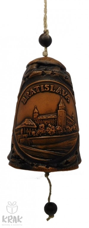 Keramický zvonec veľký - motív "Bratislava" - 2