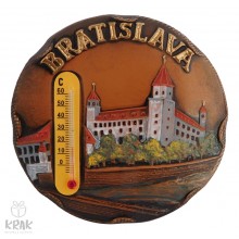 Keramická magnetka farebná s teplomerom - "Bratislav...