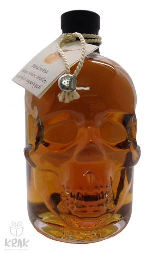 Medovina - ozdobná fľaša "pirátska lebka" - 0,5l - 1950-1