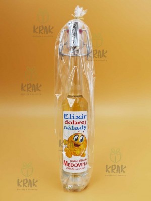 Medovina PALAZZO - 0,04l - ozdobná fľaša s nápisom "Elixír dobrej nálady" - 1978 - 2