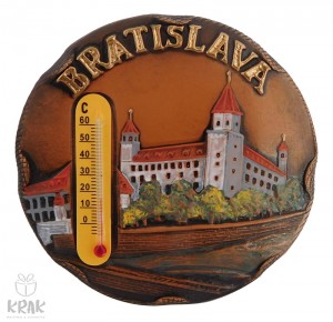 Keramická magnetka farebná s teplomerom - "Bratislava" 3167 - 9