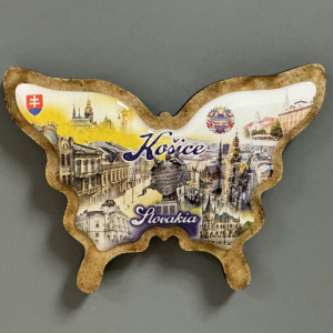 Drevená magnetka so živicou motýľ  (s vlastným dizajnom) 1656 -0